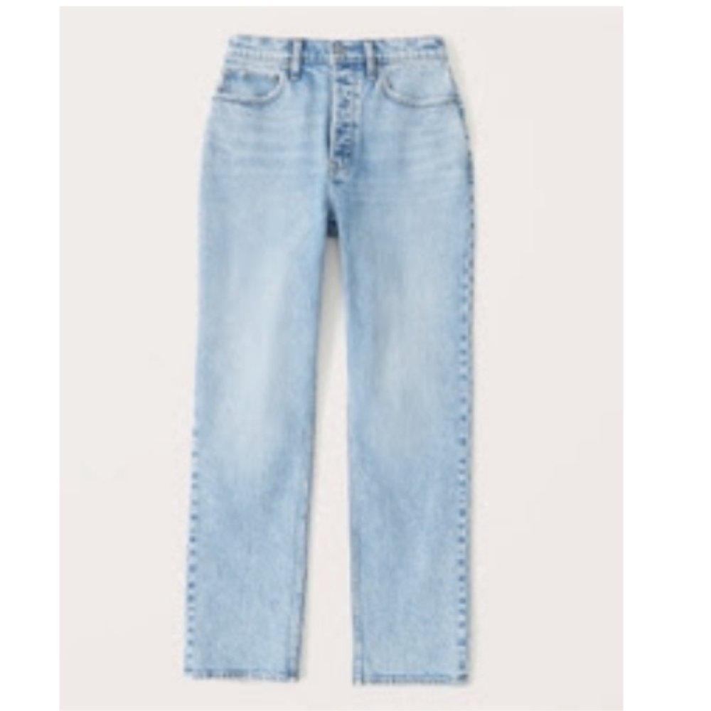 ABERCROMBIE Curve Love High Rise Dad Jean Size 24